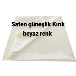 Saten Güneşlik Kırık Beyaz